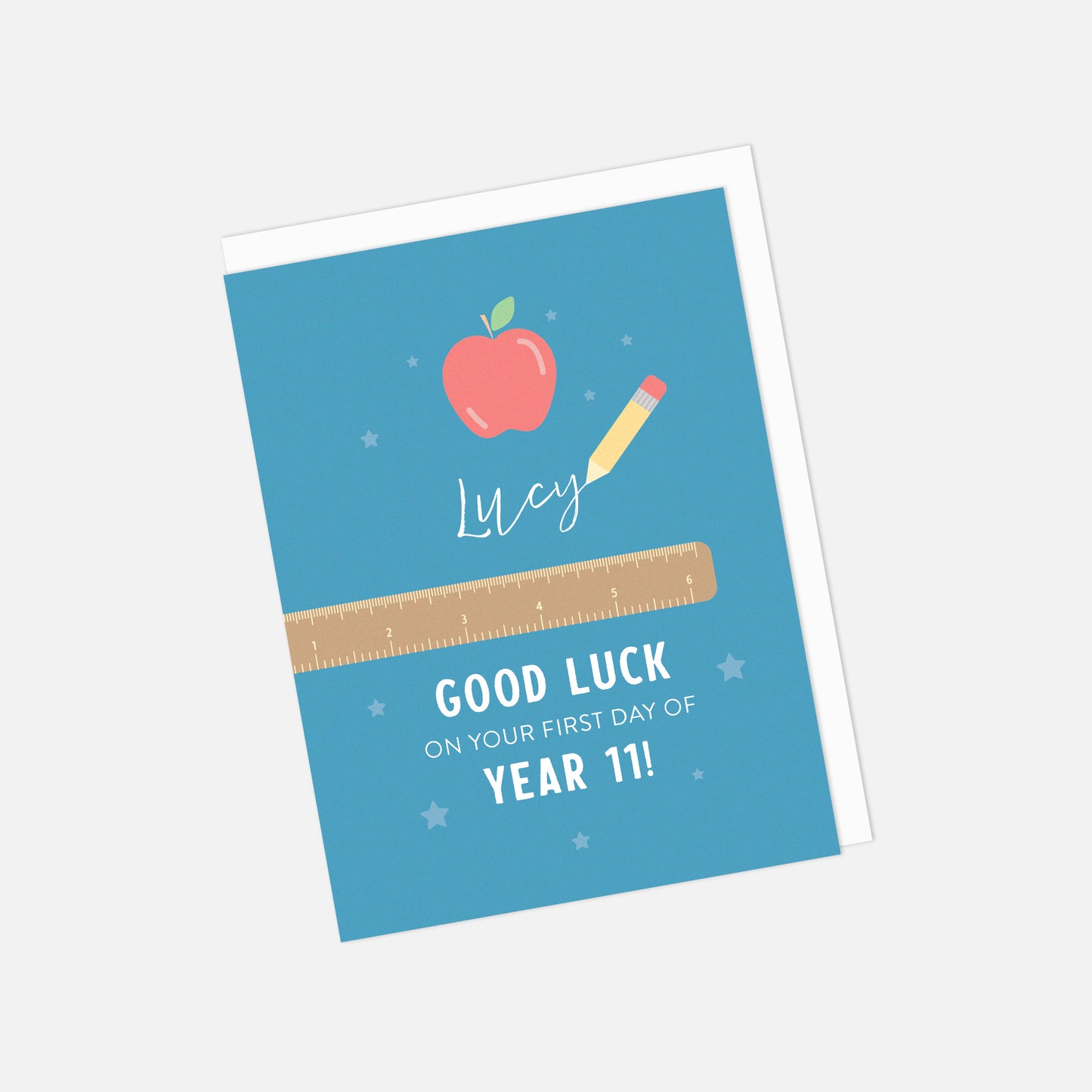 🎒 Personalised Good Luck Card – First Day of School | Custom Name & Year