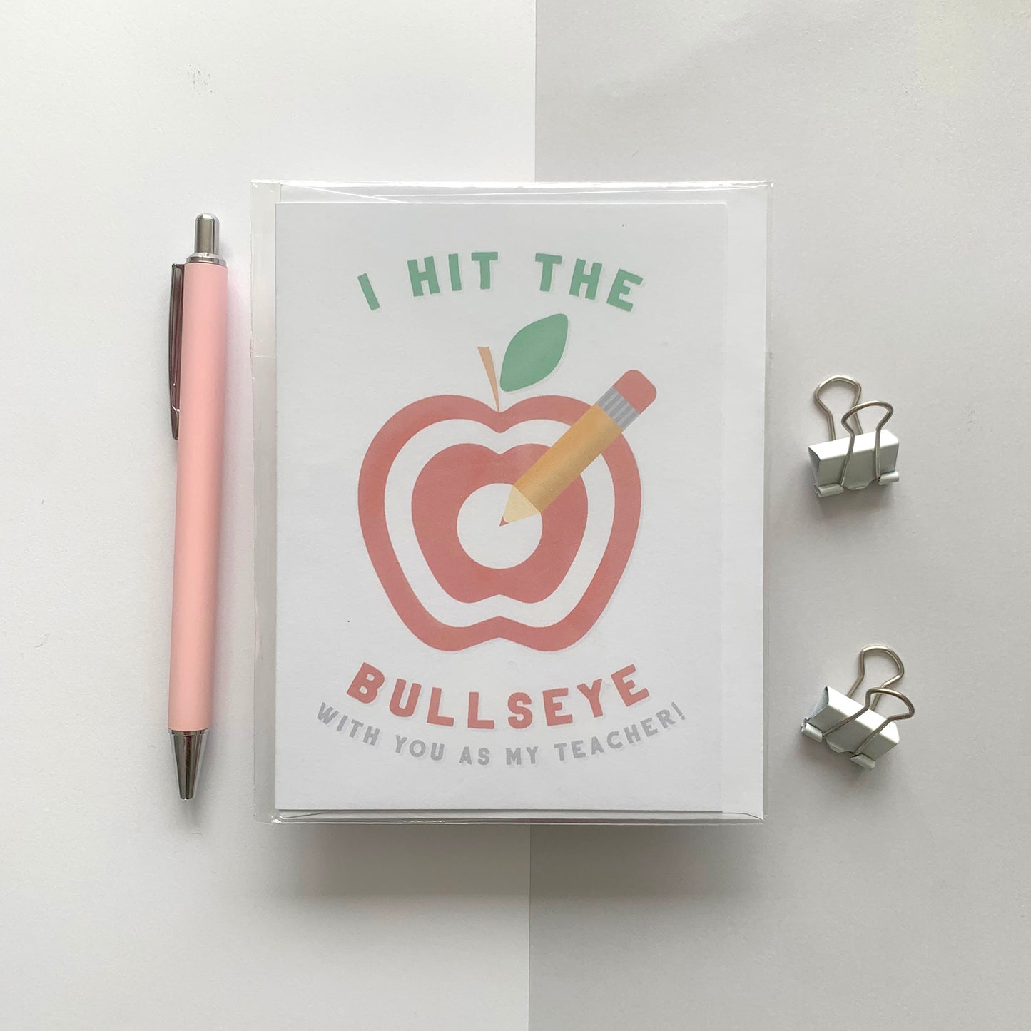 Seconds "I Hit the Bullseye With You as My Teacher" – Thank You Greeting Card