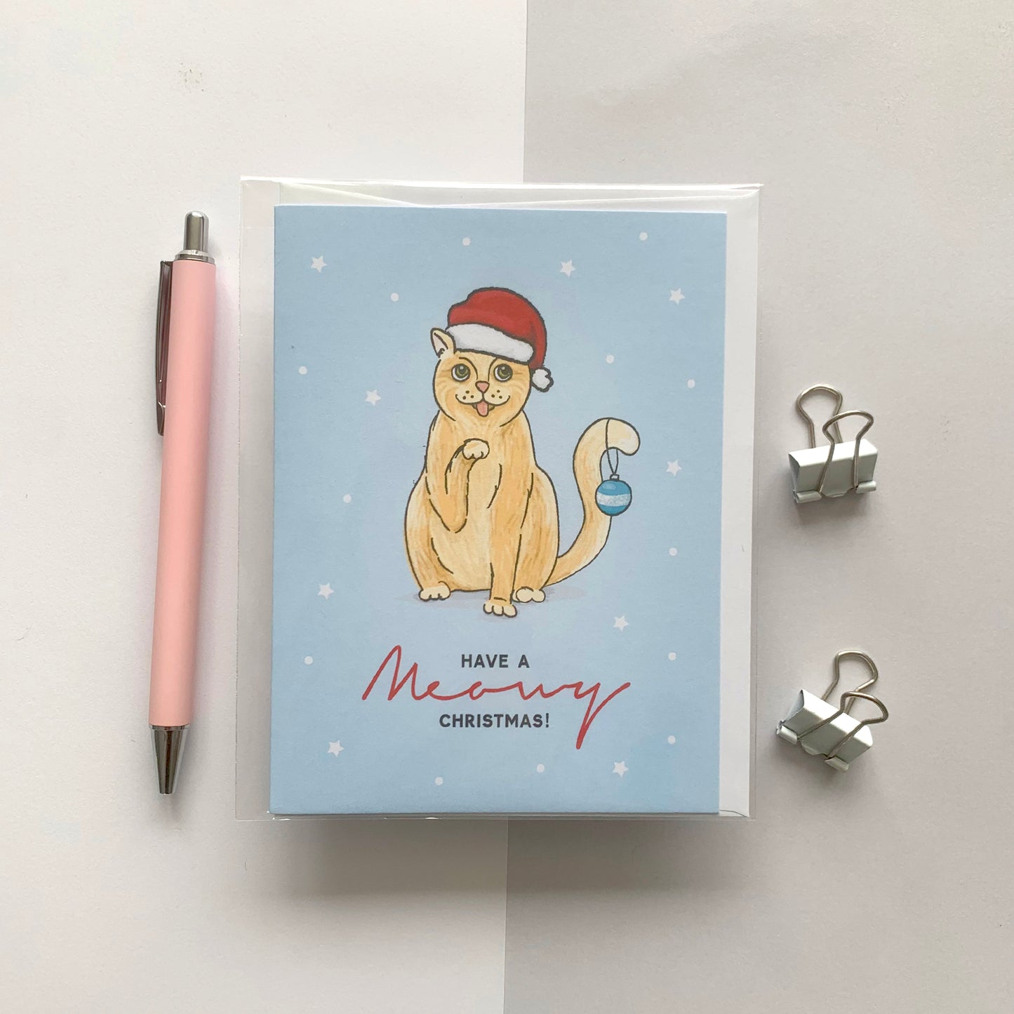 Seconds "Have a Meowy Christmas" Christmas Greeting Card