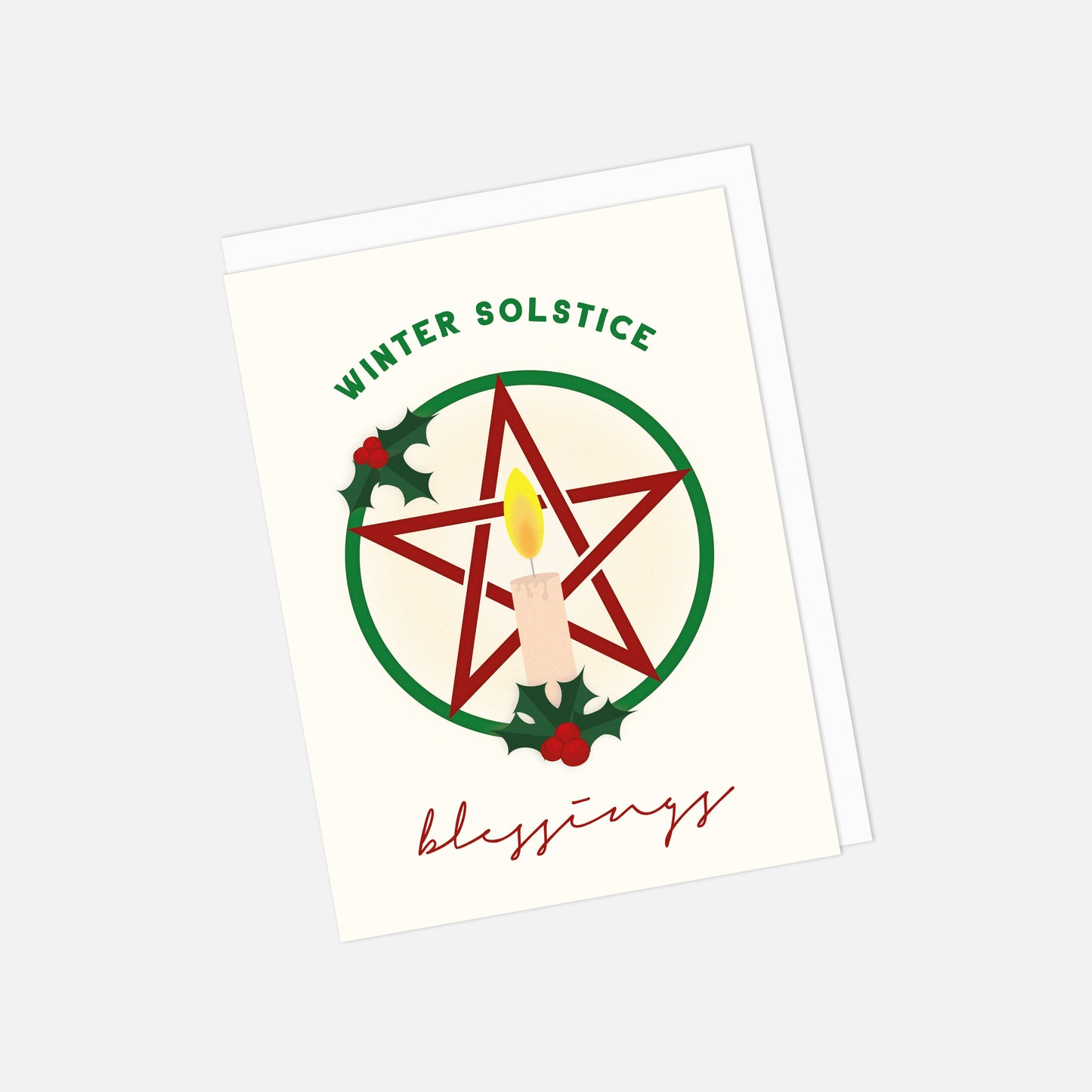 🕯️ "Winter Solstice Blessings" Greeting Card