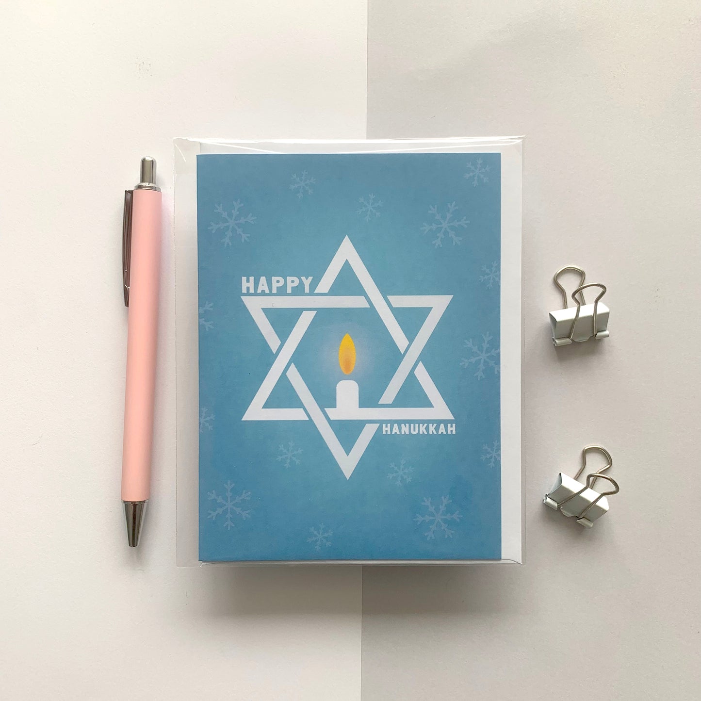 Seconds "Happy Hanukkah" Star of David Greeting Card