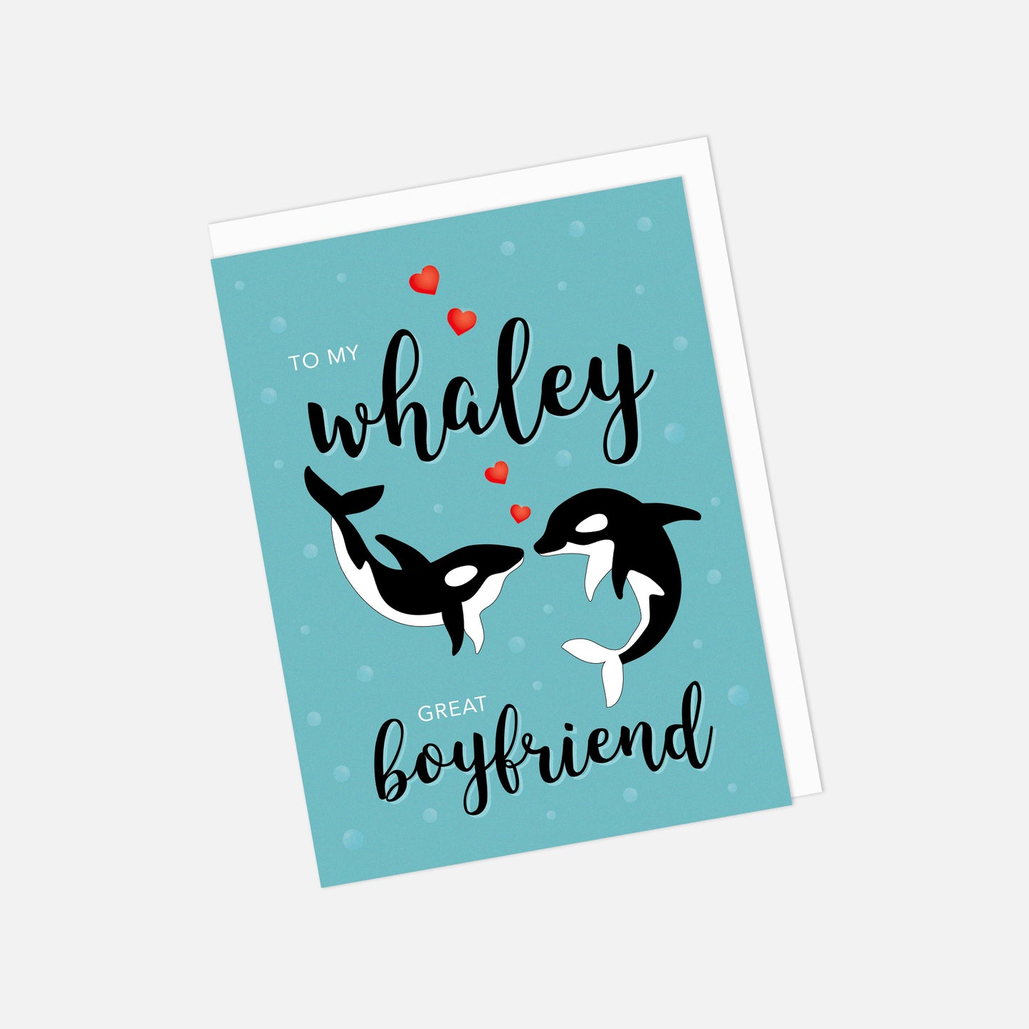 🐋 "To My Whaley Great Boyfriend" Greeting Card