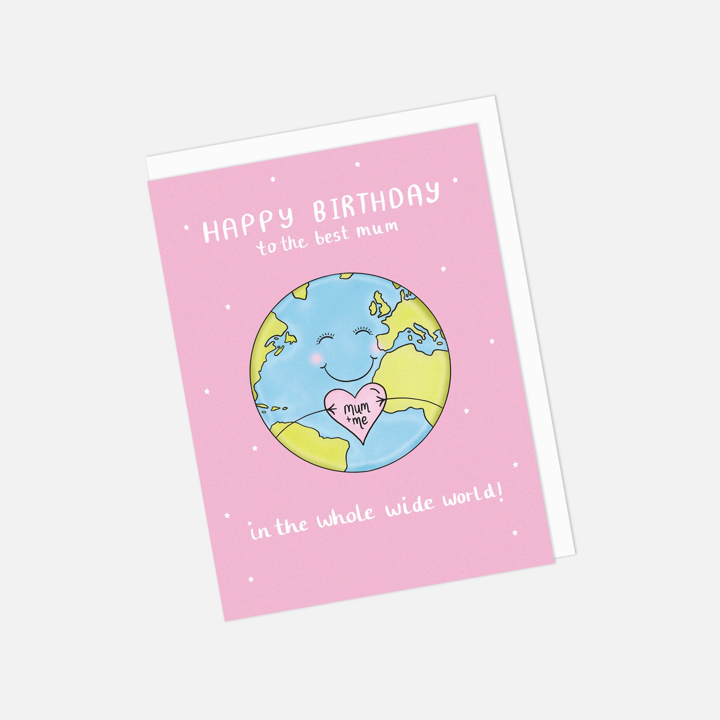 🌍 "To the Best Mum in the World" Birthday Greeting Card