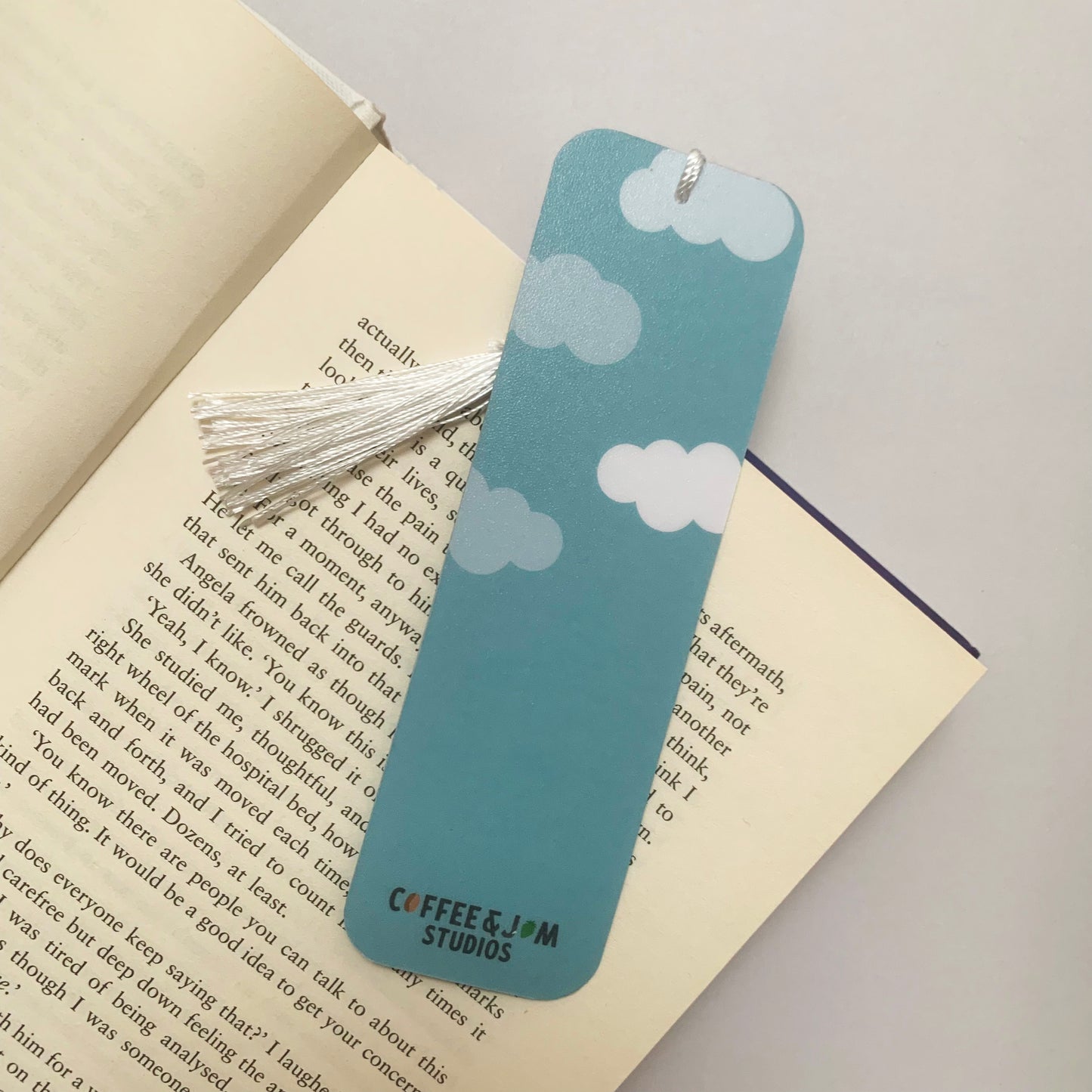 🐮📚 Highland Cow "Moo-d for Reading" Recycled Bookmark with Tassel – Matte Finish