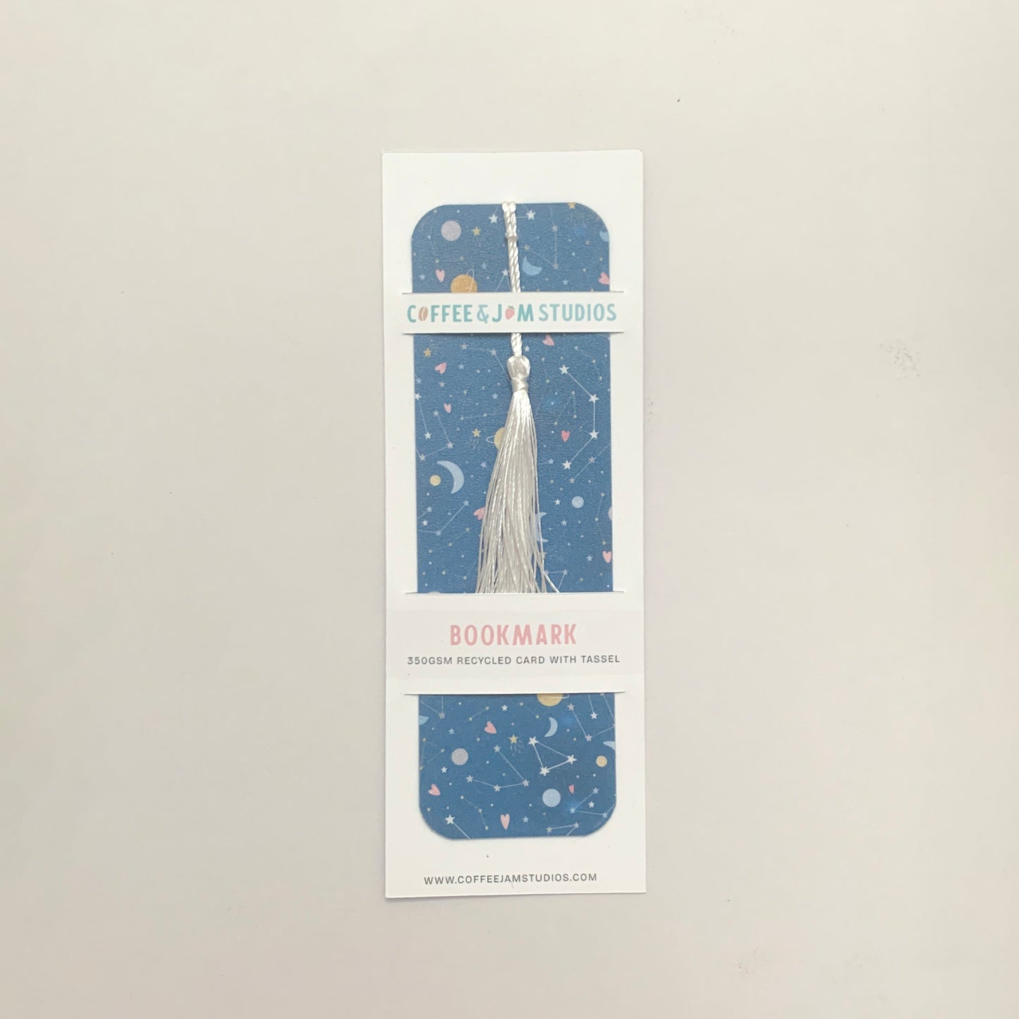 ✨ Celestial Constellation Recycled Bookmark with Tassel – Matte Finish