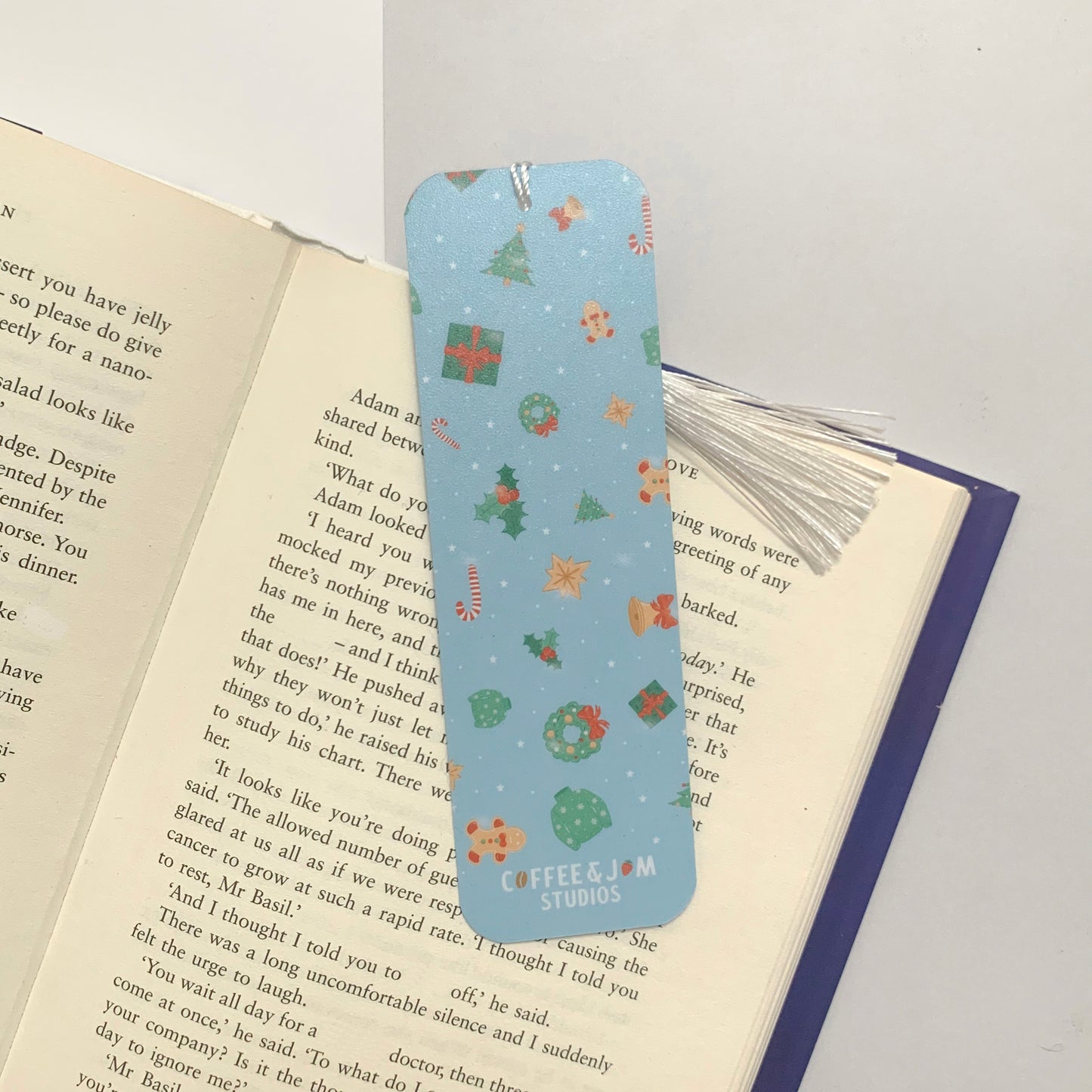 🌟 Christmas Items Recycled Bookmark with Tassel – Matte Finish