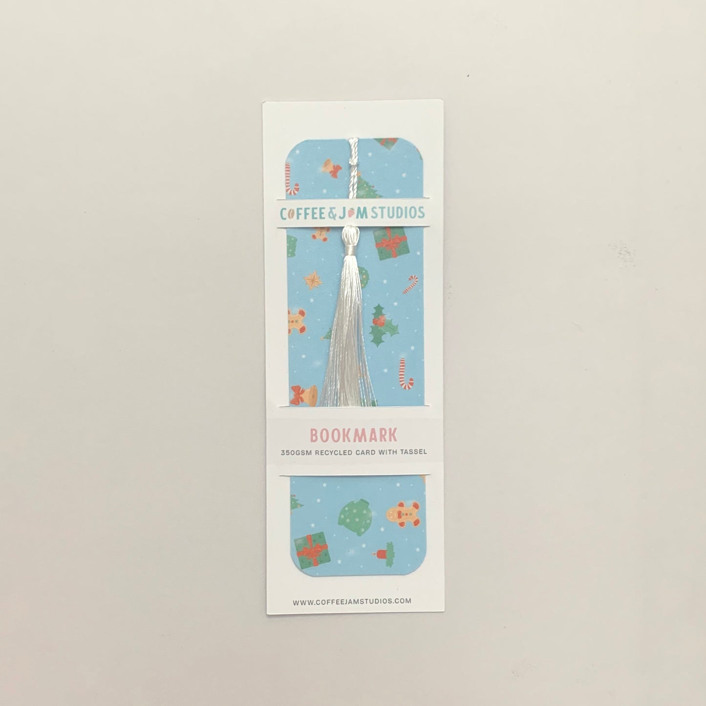 🌟 Christmas Items Recycled Bookmark with Tassel – Matte Finish