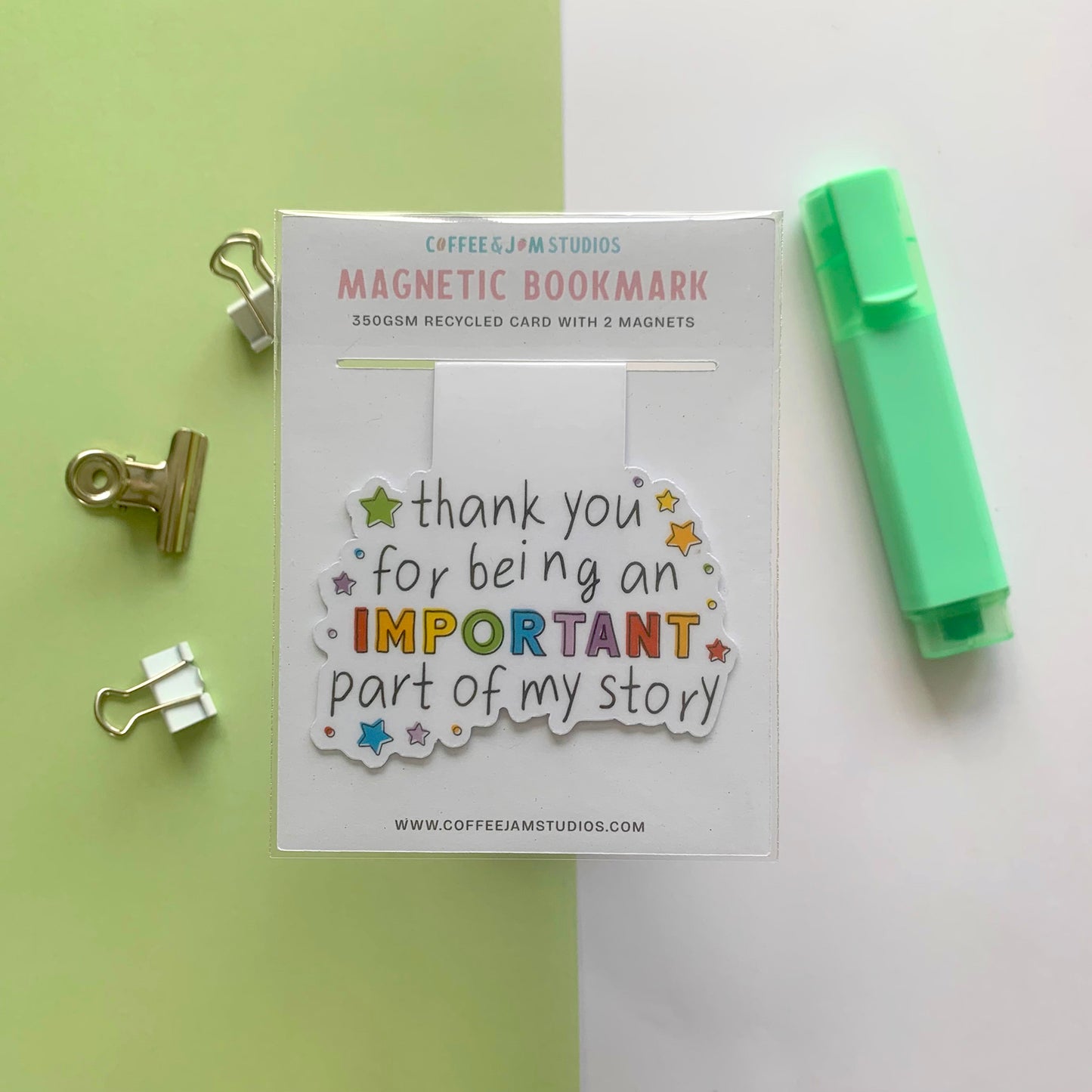 🌟 A Special Chapter: Thank You Recycled Magnetic Bookmark
