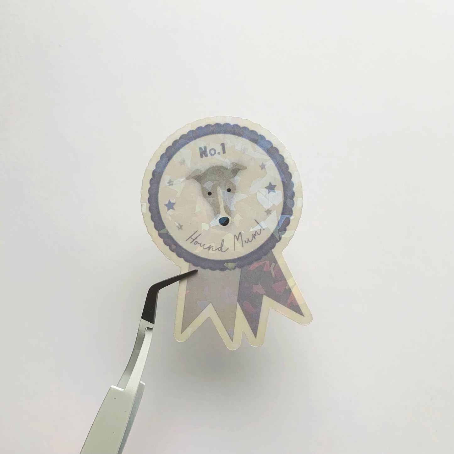 Seconds No.1 Hound Mum! Rosette – Greyhound / Whippet Dog Mum Gift Die Cut Sticker
