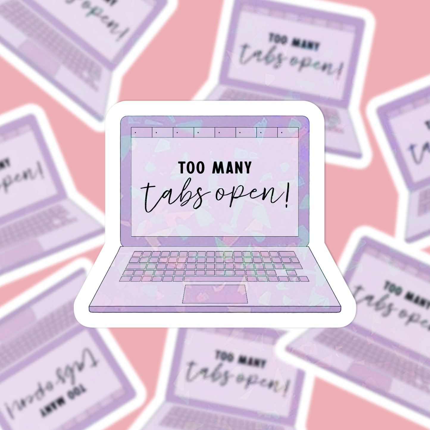🔋 "Too Many Tabs Open" Fridge Magnet