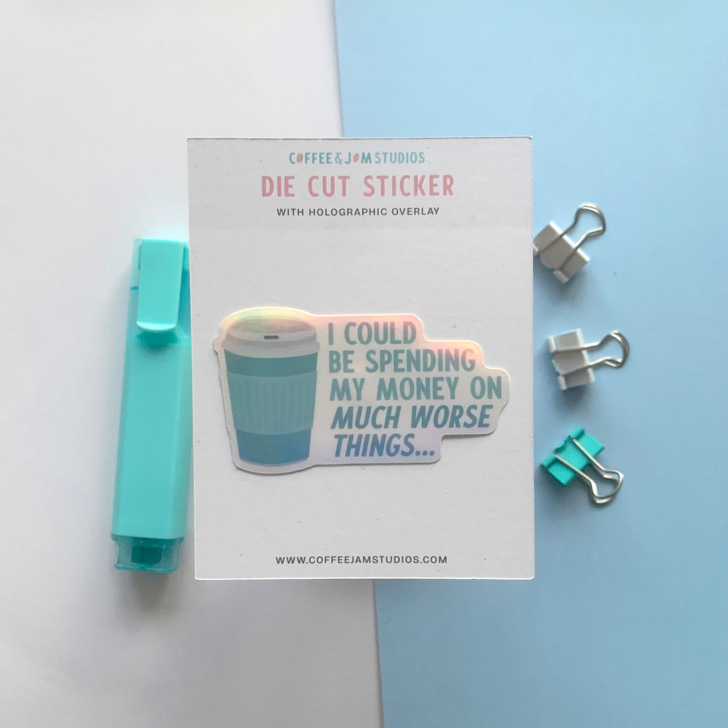 Seconds Much Worse Things – Coffee Cup Die Cut Sticker