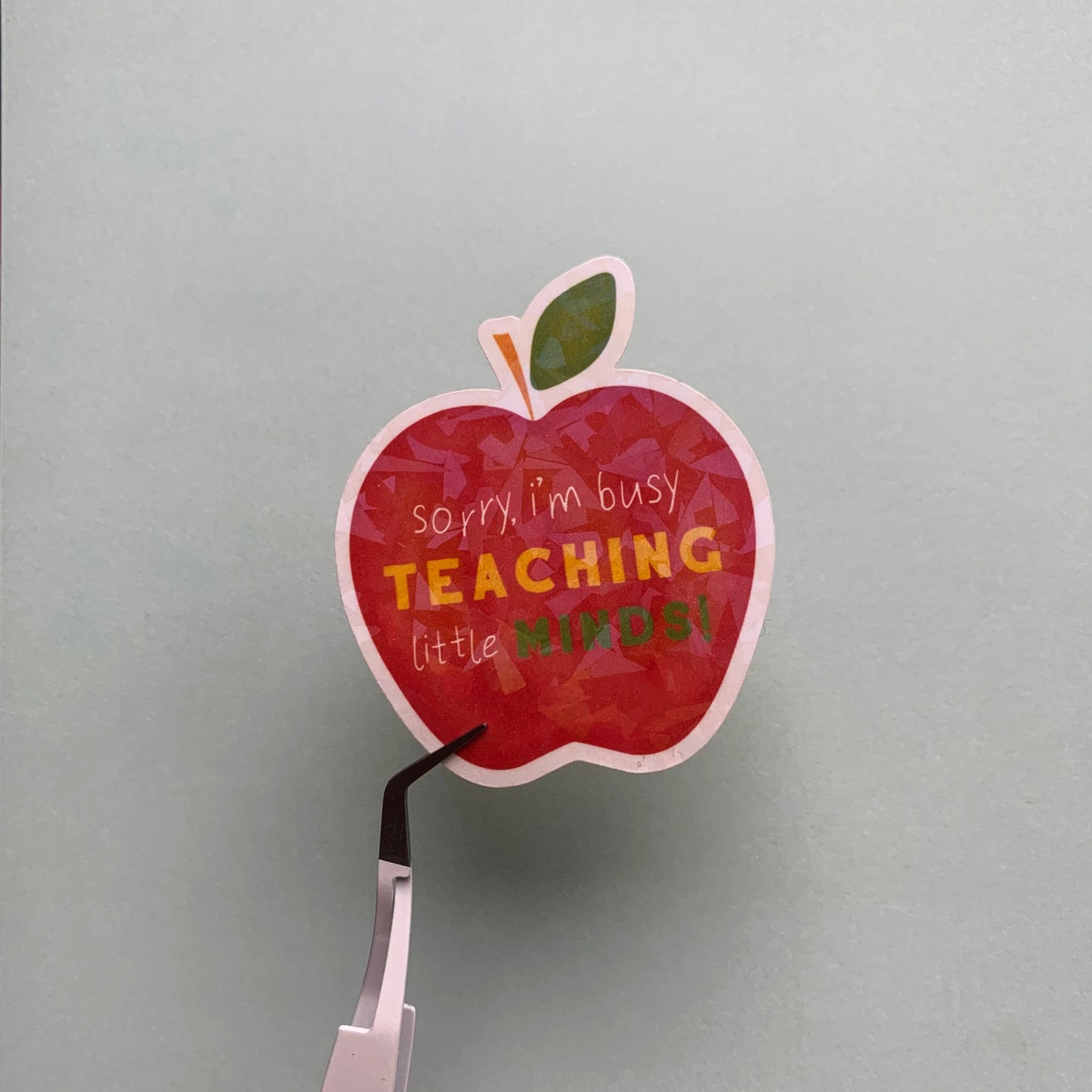 Seconds Sorry I’m Busy Teaching Little Minds – Apple Die Cut Sticker
