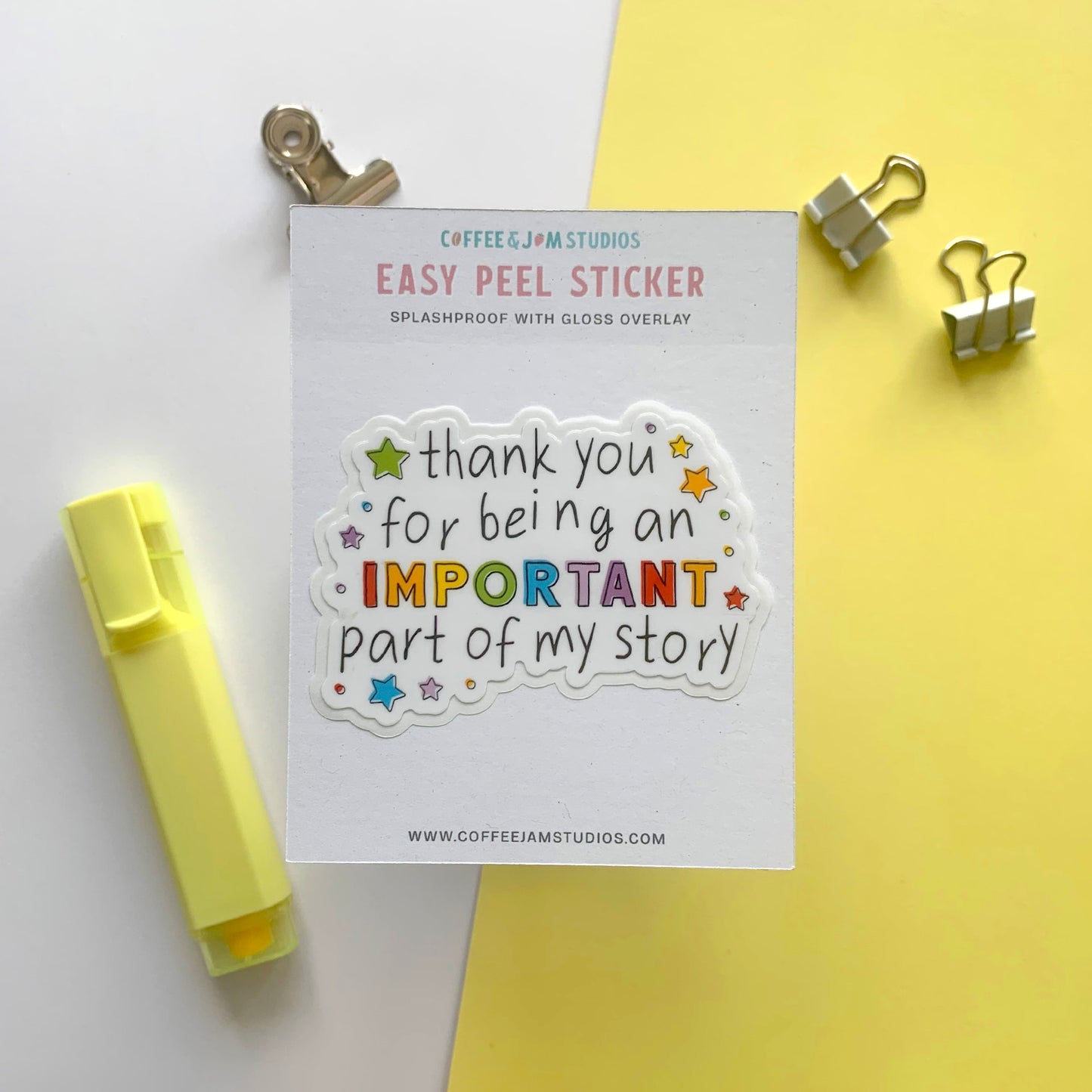 📖 Important Part Story – Easy Peel Sticker with Gloss Overlay