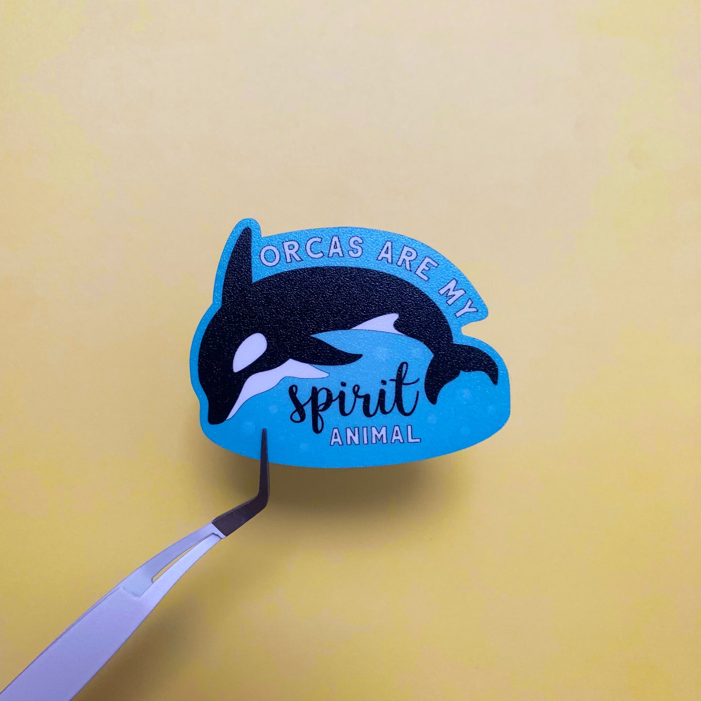 Seconds Orcas Are My Spirit Animal – Die Cut Sticker