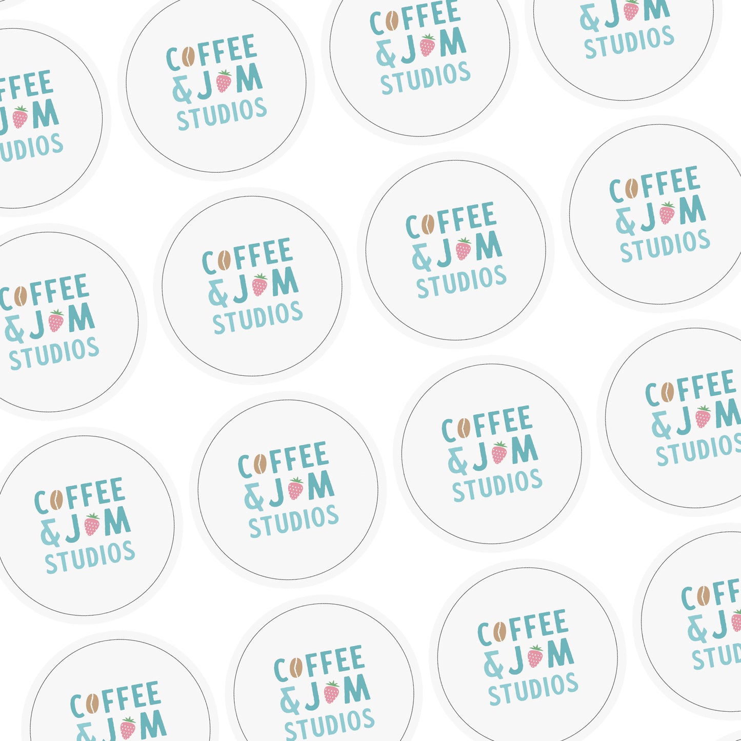 📄 A4 Sheet of ø 30–90 mm Matte / Glossy / Glossy Splashproof Custom Stickers - Business Stationery