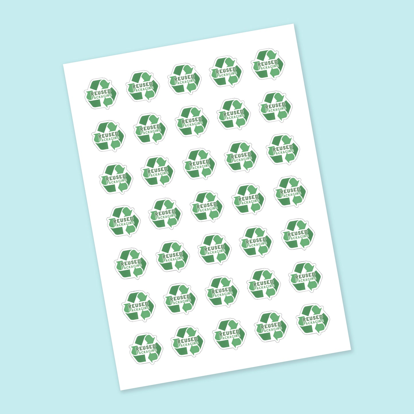 ♻️ A4 Sheet of 35 ø 30 mm Reused Packaging - Matte/Glossy Splashproof Stickers – Business Packaging