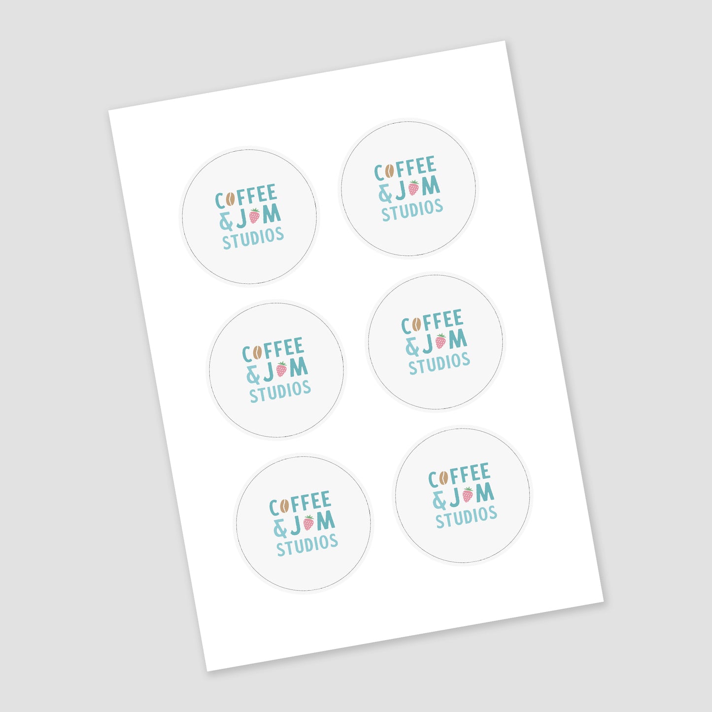 📄 A4 Sheet of Round 80 mm Matte / Glossy / Glossy Splashproof Custom Stickers - Business Stationery