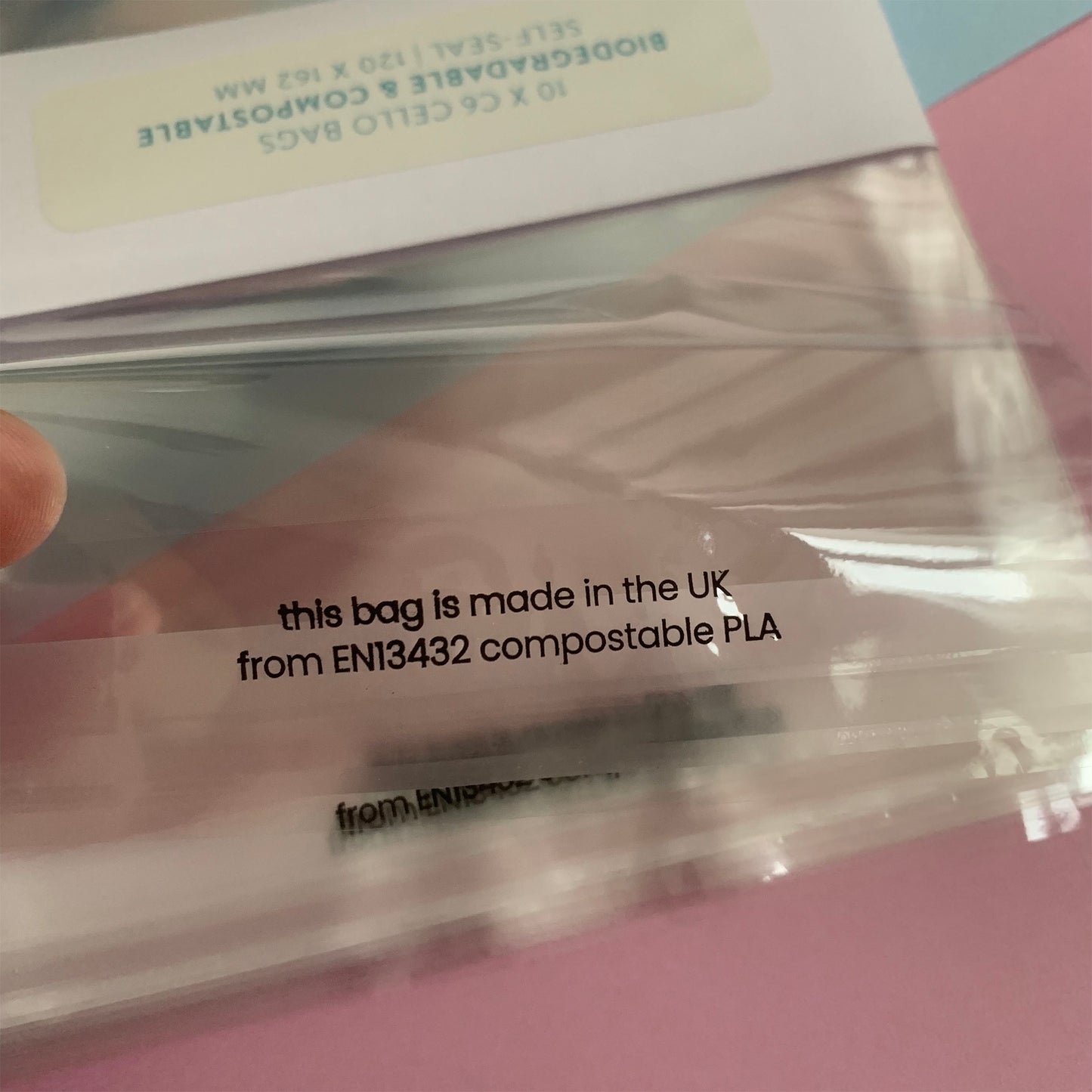 🌱 C6 Biodegradable & Compostable Cello Bags – Self‑Seal Packs of 10, 25, 50 or 100