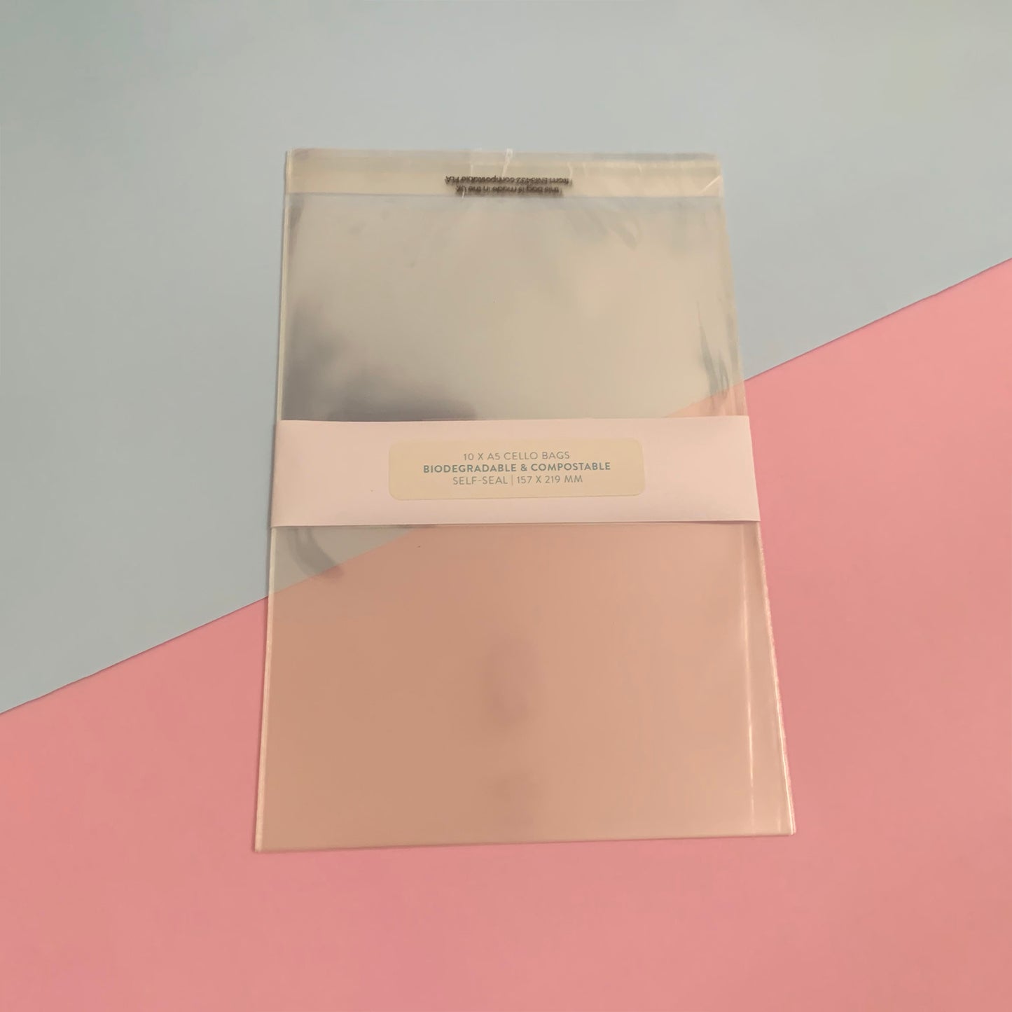 🌱 A5 Biodegradable & Compostable Cello Bags – Self‑Seal Packs of 10, 25, 50 or 100