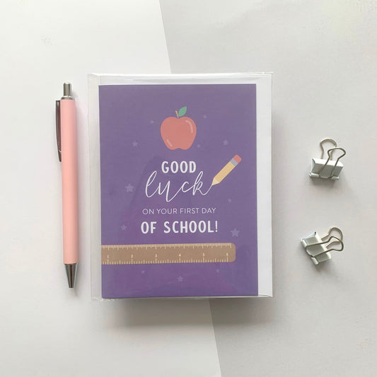 Seconds "Good Luck on Your First Day of School!" Greeting Card