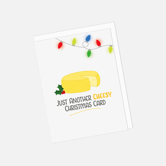 🧀 "Just Another Cheesy Christmas Card" Christmas Greeting Card