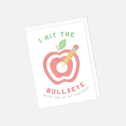 Seconds "I Hit the Bullseye With You as My Teacher" – Thank You Greeting Card