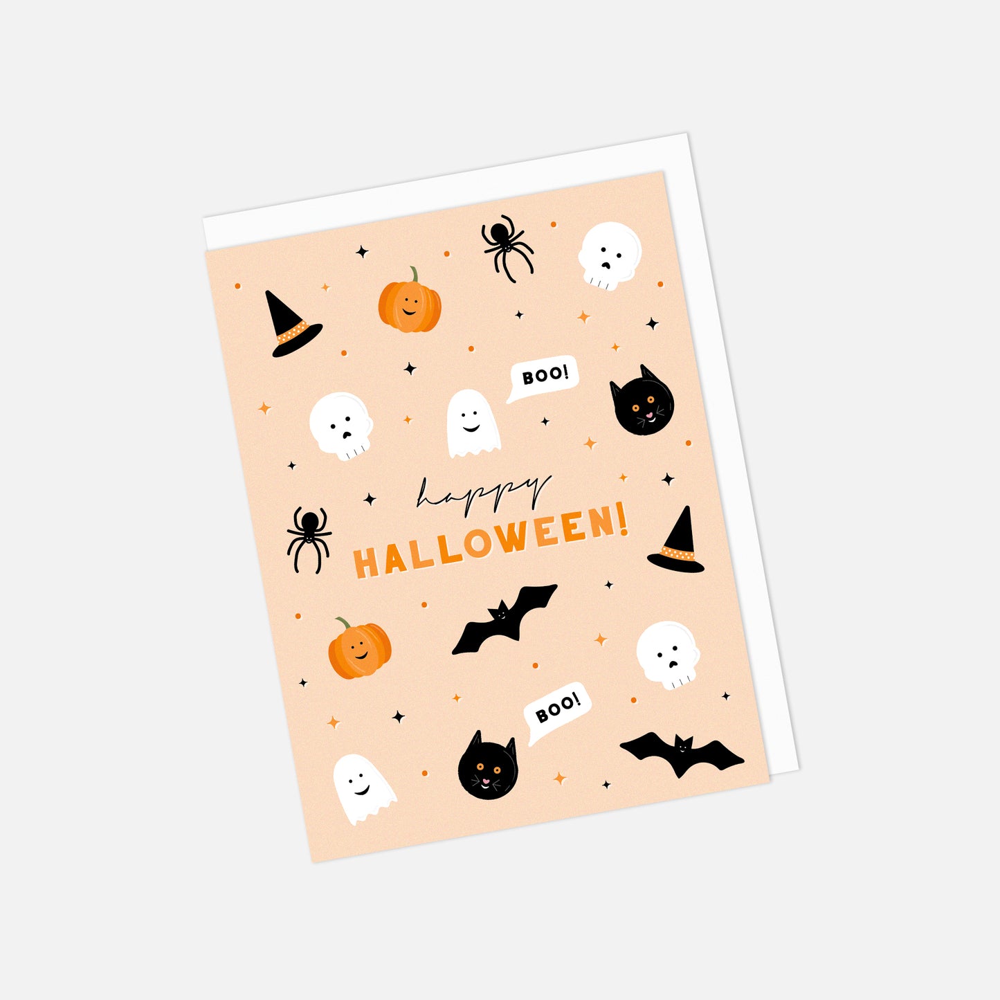 🎃 "Happy Halloween" Halloween Greeting Card