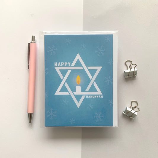 Seconds "Happy Hanukkah" Star of David Greeting Card
