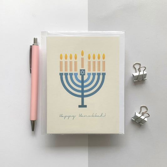 Seconds "Happy Hanukkah" Menorah Greeting Card