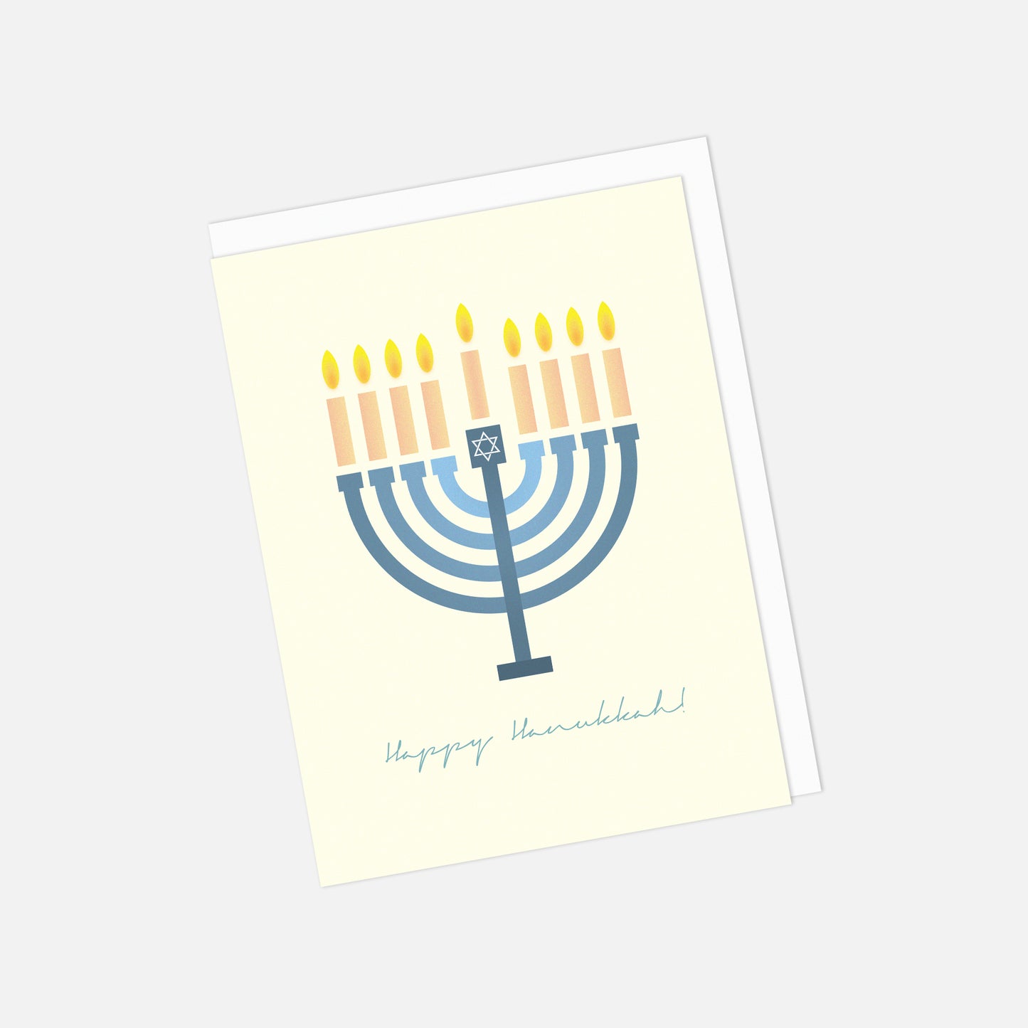 🕎 "Happy Hanukkah" Menorah Greeting Card