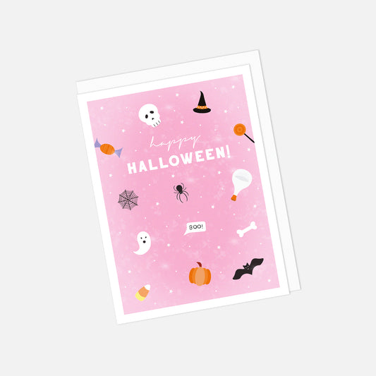 💀 "Happy Halloween" Halloween Greeting Card