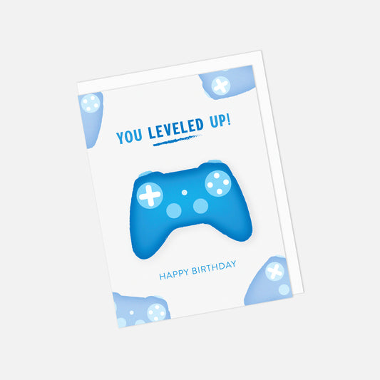 🕹️ "You Leveled Up!" Birthday Greeting Card