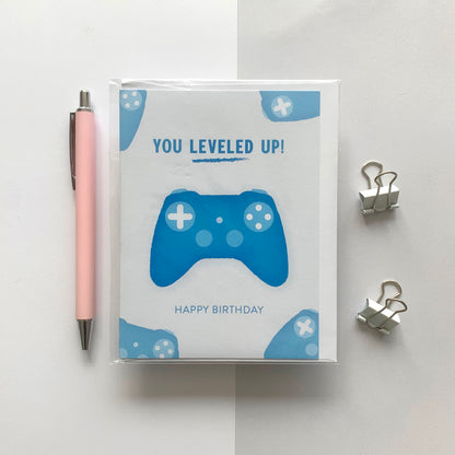 Seconds "You Leveled Up!" Birthday Greeting Card