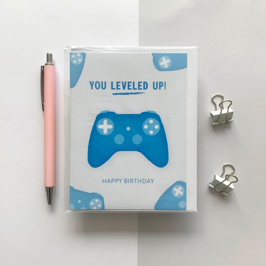 Seconds "You Leveled Up!" Birthday Greeting Card