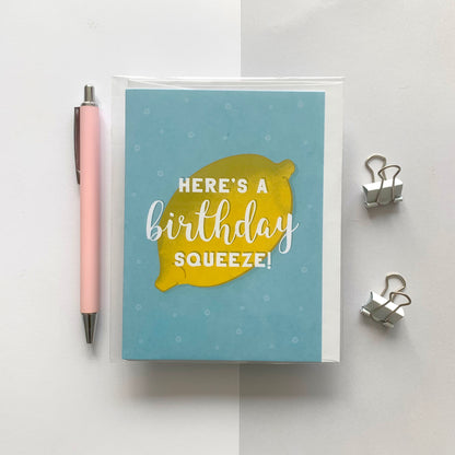 Seconds "Here's a Birthday Squeeze" Greeting Card