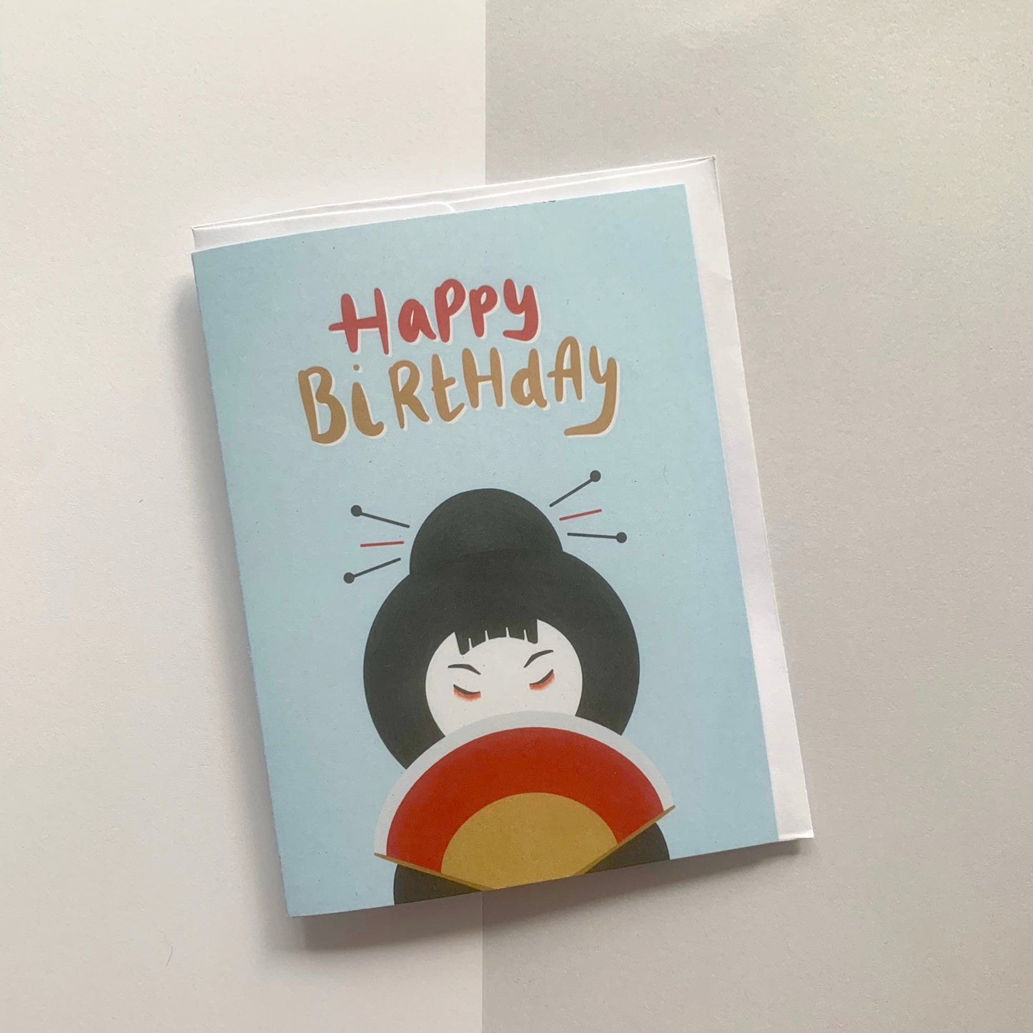 🇯🇵 Japanese Inspired "Happy Birthday" Recycled Greeting Card