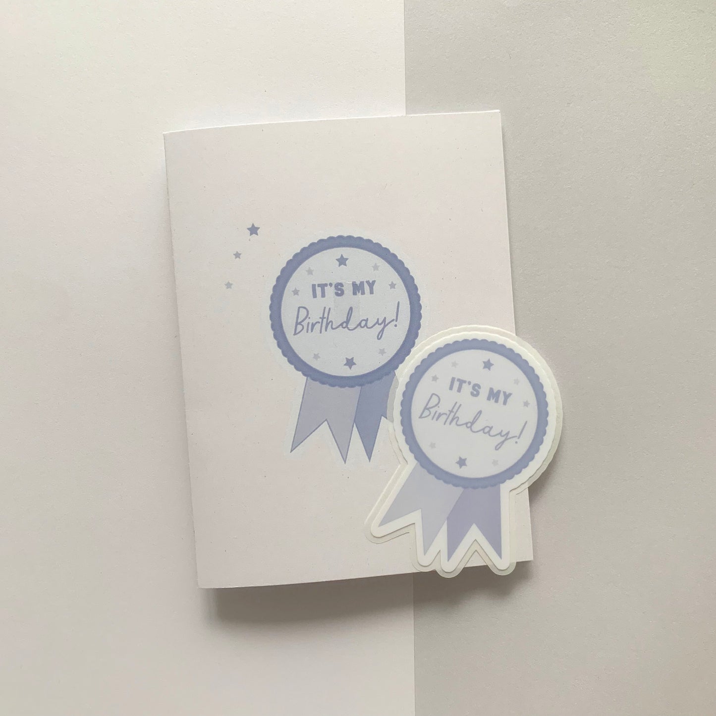 🏵 "It's My Birthday" Recycled Greeting Card with Sticker