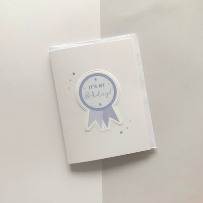 🏵 "It's My Birthday" Recycled Greeting Card with Sticker