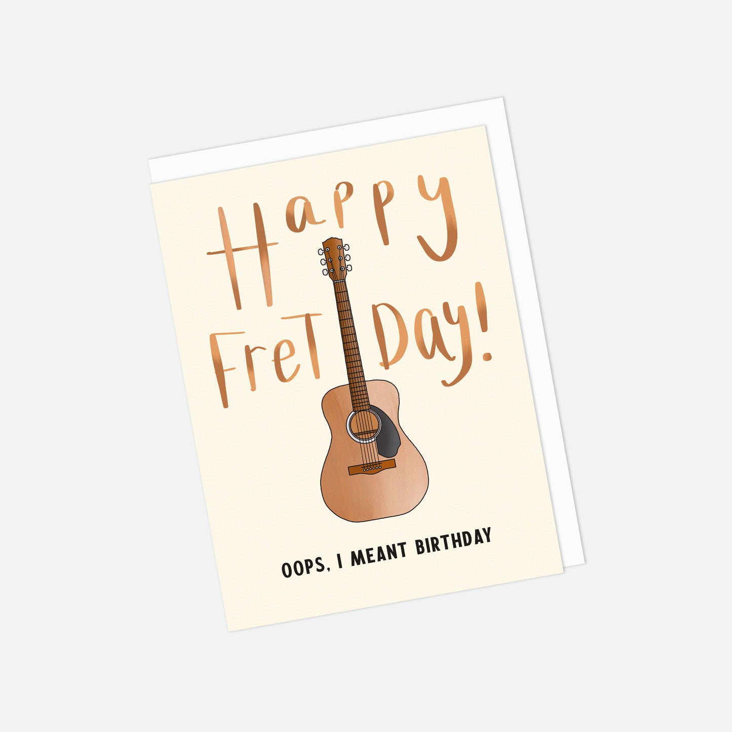 🎸 "Happy Fret Day! Oops, I Meant Birthday" Recycled Greeting Card