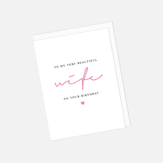 💖 "To My Very Special Wife" Birthday Greeting Card