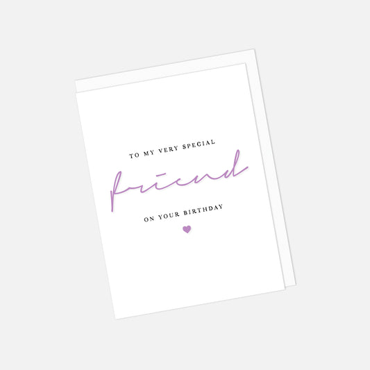 🎉 "To My Special Friend" Birthday Greeting Card