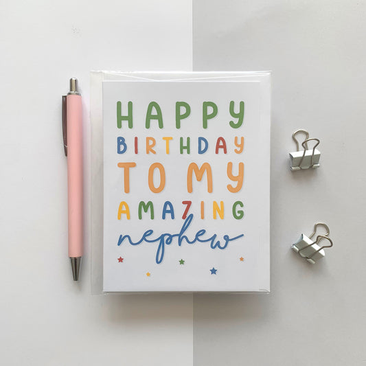 Seconds "To My Amazing Nephew" Birthday Greeting Card