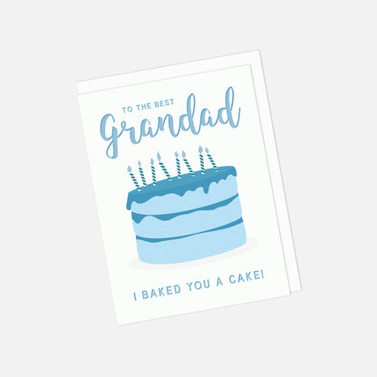 🎂 "Grandad, I Baked You A Cake" Recycled Greeting Card