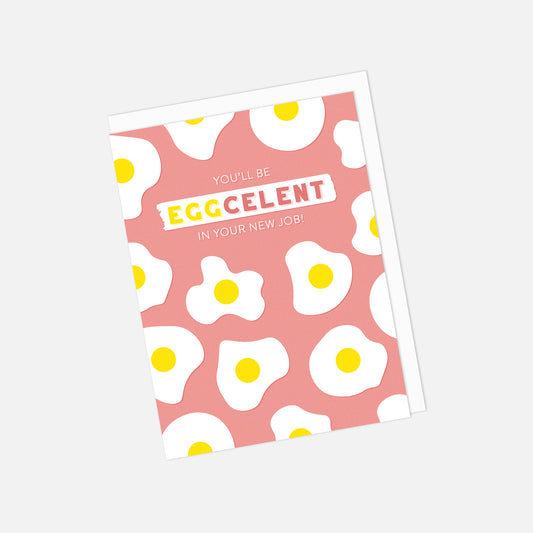 🍳🎉 "Eggcellent New Job" Greeting Card