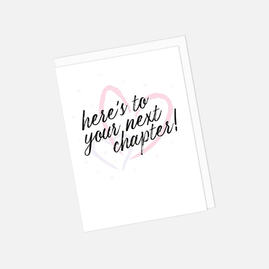 📖✨ "Here's to Your Next Chapter" Greeting Card
