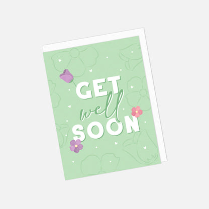 💐 "Get Well Soon" Recycled Greeting Card