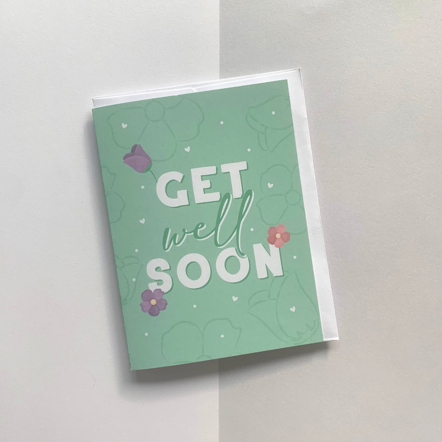 💐 "Get Well Soon" Recycled Greeting Card