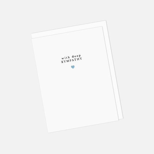 💙 "With Deep Sympathy" Greeting Card
