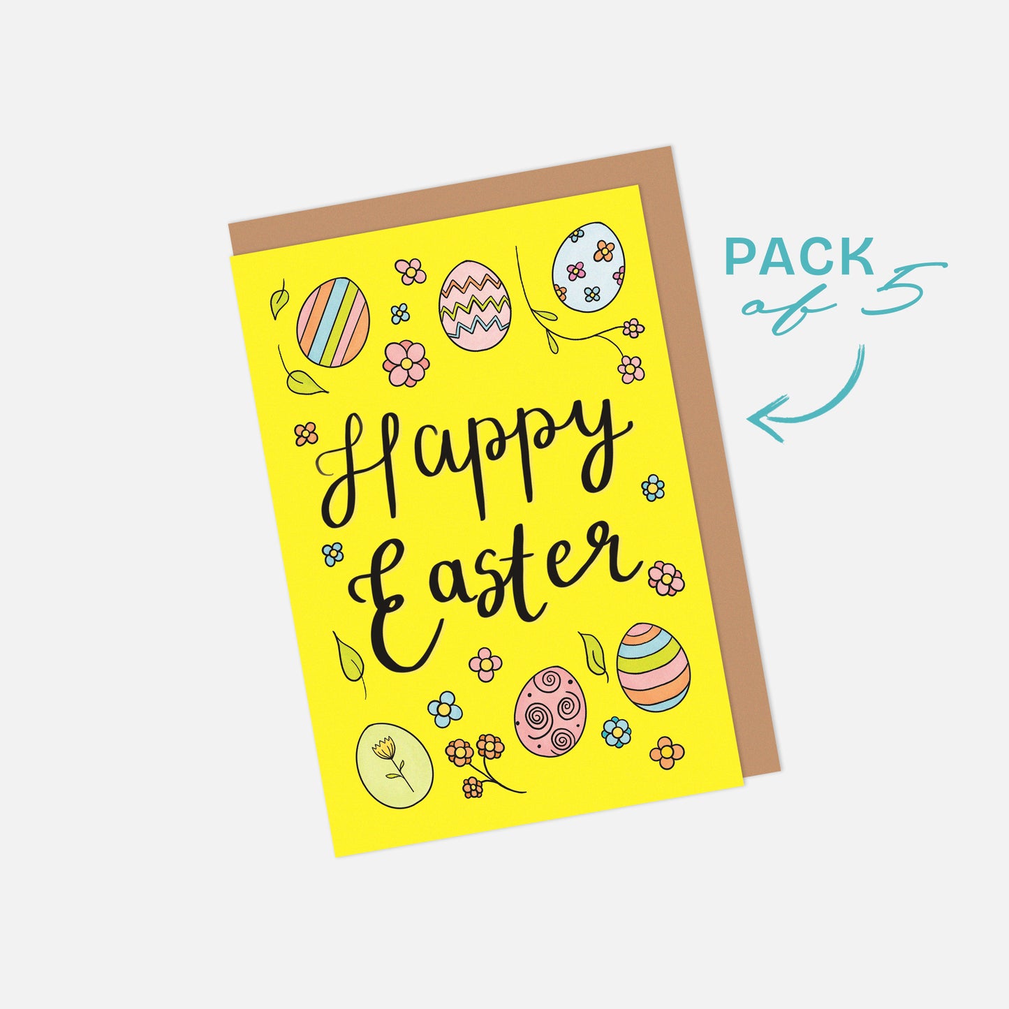 🐣 "Happy Easter" Note Cards (Pack of 5)