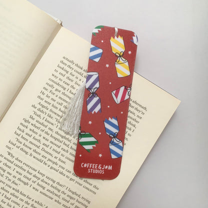 🎉 Christmas Crackers Recycled Bookmark with Tassel – Matte Finish